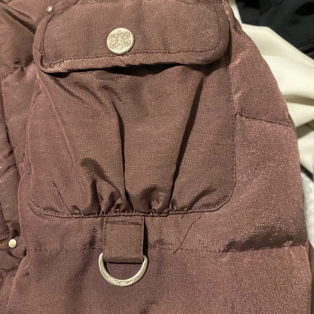 Eddie Bauer Down women’s  mid thigh Parka size Small petite‎
